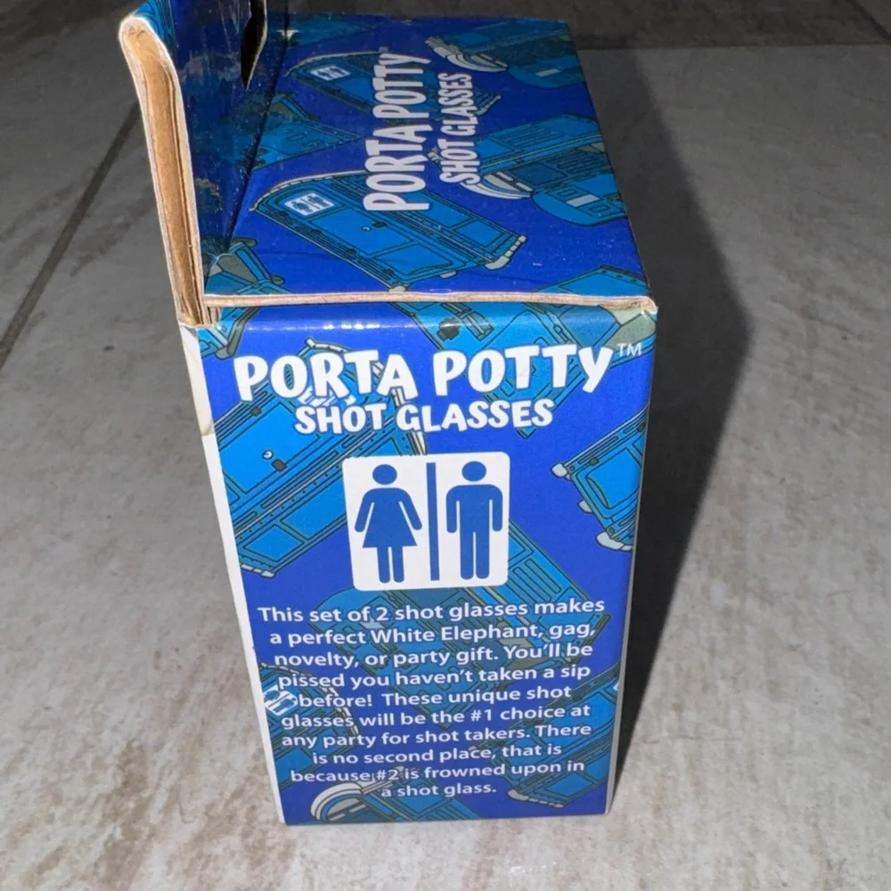Porta Potty Shot Glasses - Blue